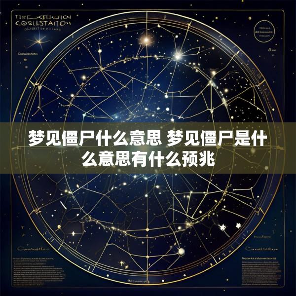 梦见僵尸什么意思 梦见僵尸是什么意思有什么预兆