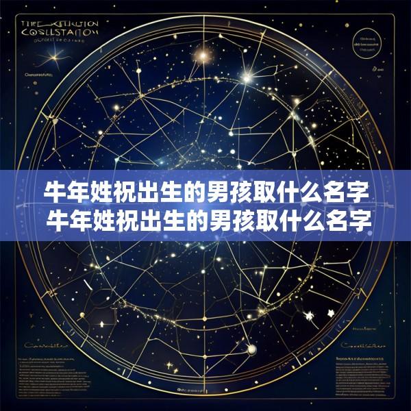 牛年姓祝出生的男孩取什么名字 牛年姓祝出生的男孩取什么名字好听
