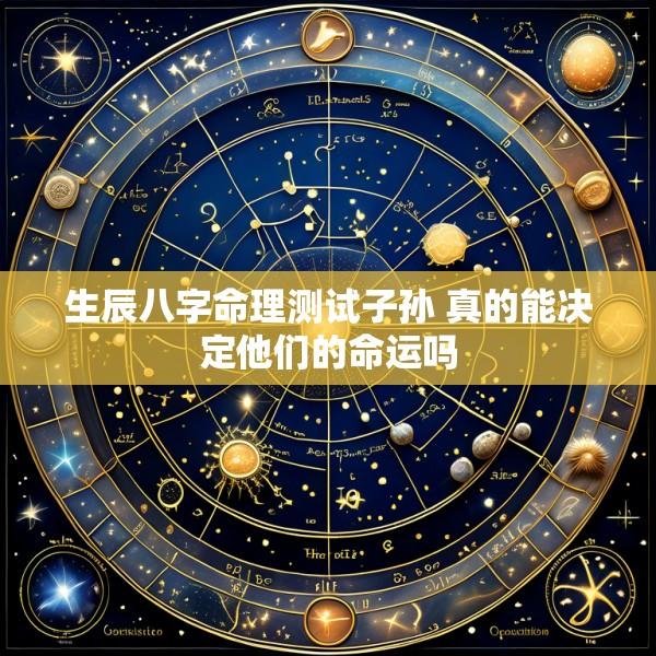生辰八字命理测试子孙 真的能决定他们的命运吗