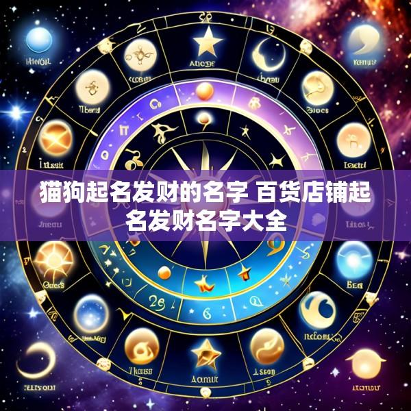 猫狗起名发财的名字 百货店铺起名发财名字大全