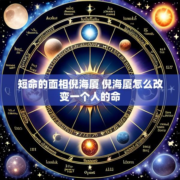 短命的面相倪海厦 倪海厦怎么改变一个人的命