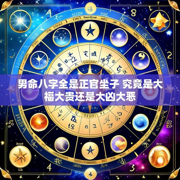 男命八字全是正官坐子 究竟是大福大贵还是大凶大恶