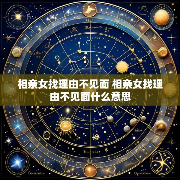 相亲女找理由不见面 相亲女找理由不见面什么意思