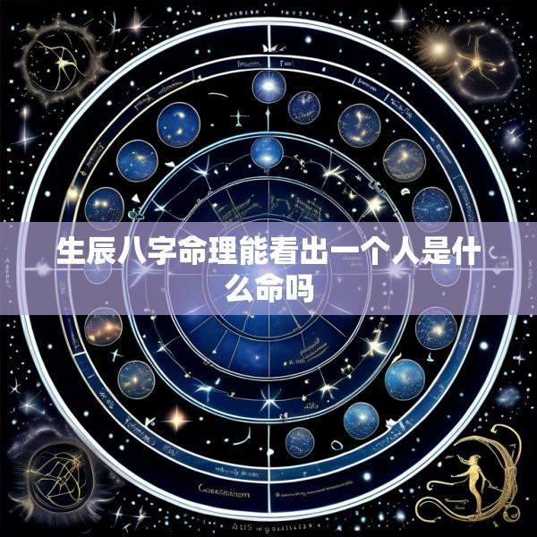 生辰八字命理能看出一个人是什么命吗