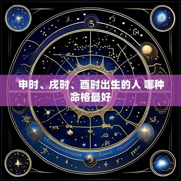申时、戌时、酉时出生的人 哪种命格最好
