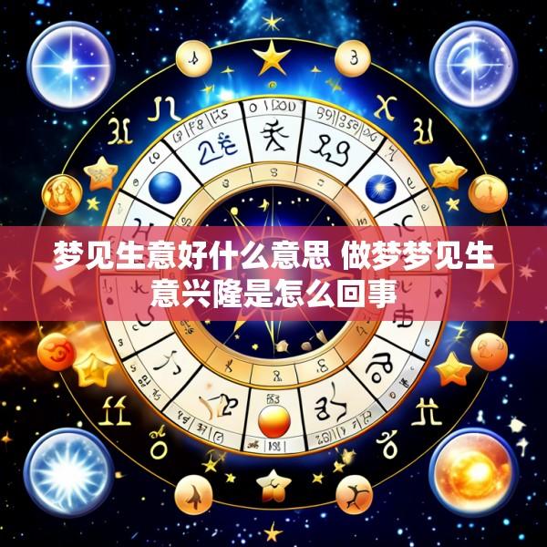 梦见生意好什么意思 做梦梦见生意兴隆是怎么回事