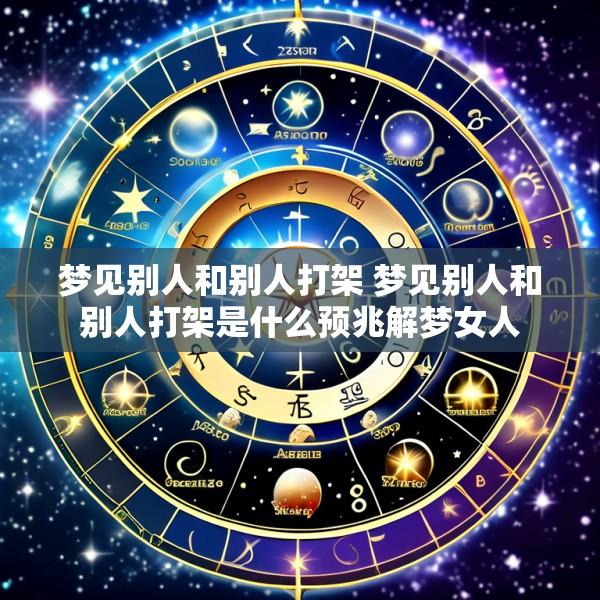 梦见别人和别人打架 梦见别人和别人打架是什么预兆解梦女人