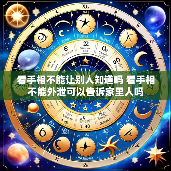 看手相不能让别人知道吗 看手相不能外泄可以告诉家里人吗