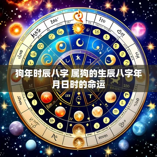 狗年时辰八字 属狗的生辰八字年月日时的命运