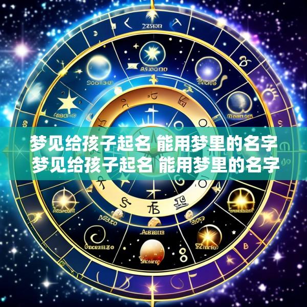梦见给孩子起名 能用梦里的名字 梦见给孩子起名 能用梦里的名字起吗