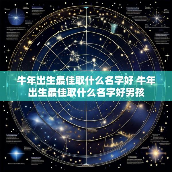 牛年出生最佳取什么名字好 牛年出生最佳取什么名字好男孩