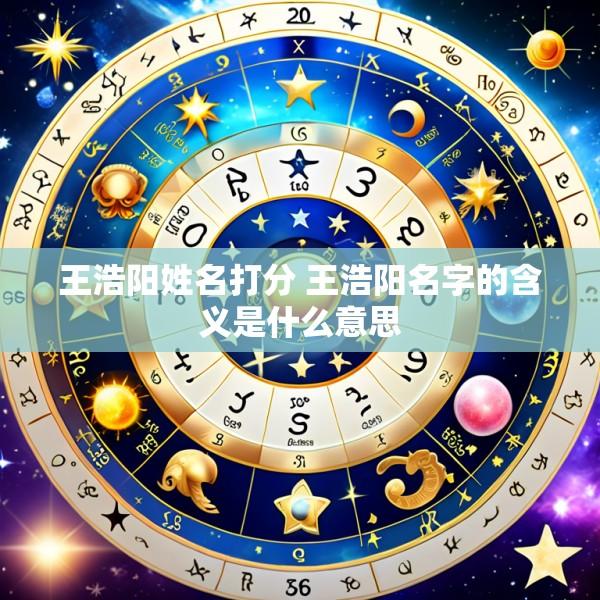 王浩阳姓名打分 王浩阳名字的含义是什么意思
