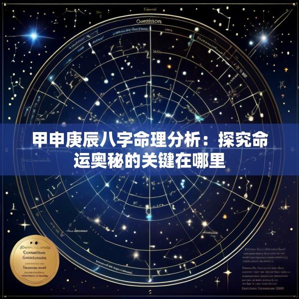 甲申庚辰八字命理分析：探究命运奥秘的关键在哪里