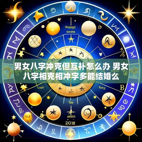 男女八字冲克但互补怎么办 男女八字相克相冲字多能结婚么