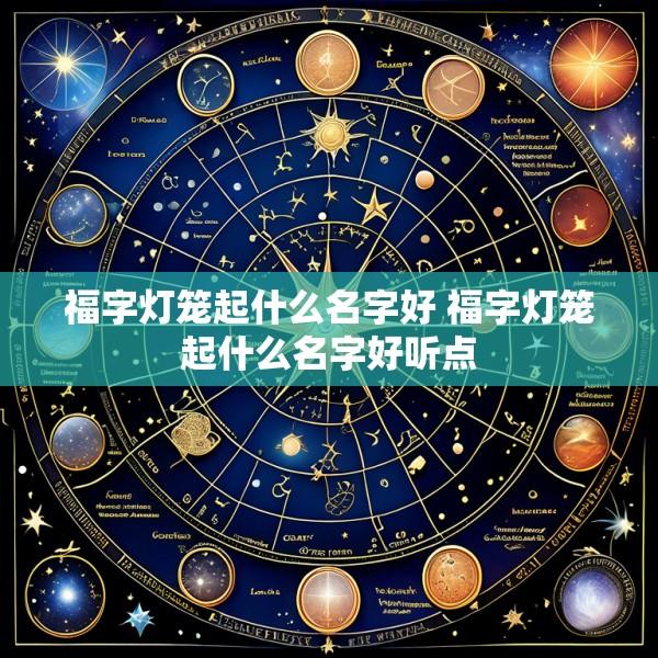 福字灯笼起什么名字好 福字灯笼起什么名字好听点