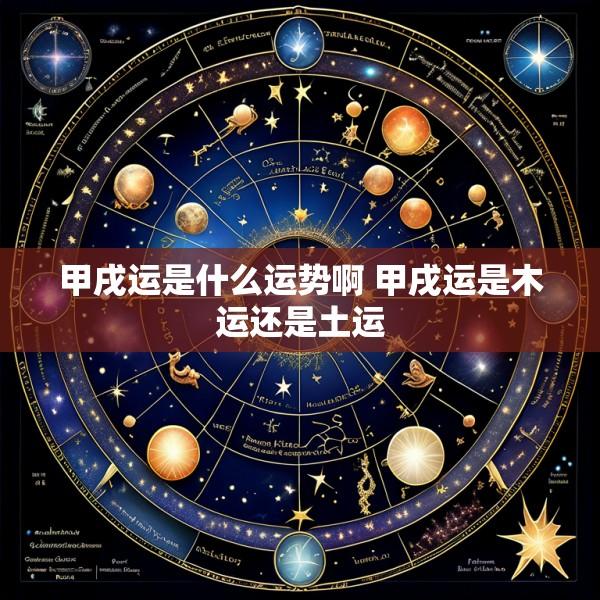 甲戌运是什么运势啊 甲戌运是木运还是土运