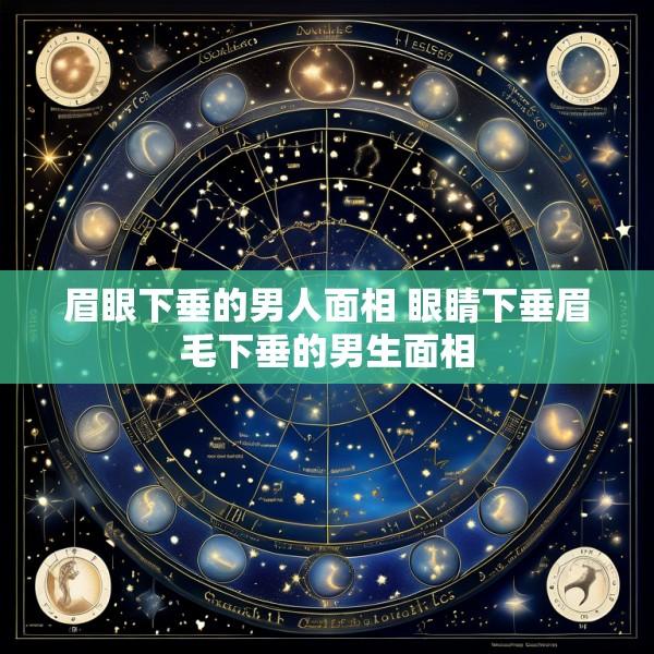 眉眼下垂的男人面相 眼睛下垂眉毛下垂的男生面相