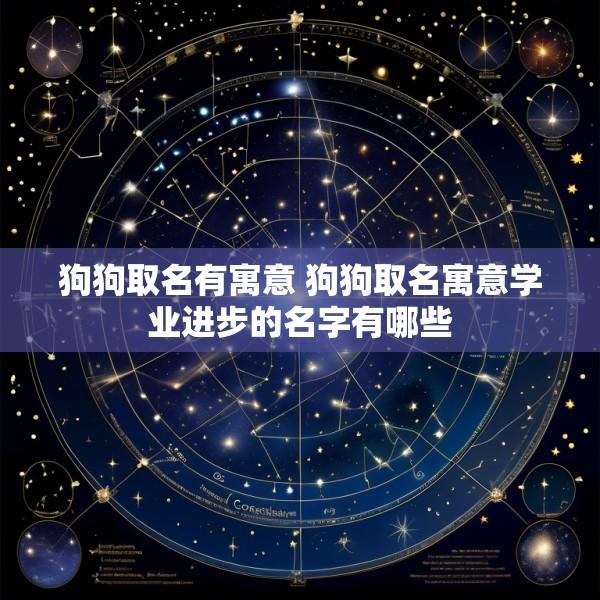 狗狗取名有寓意 狗狗取名寓意学业进步的名字有哪些