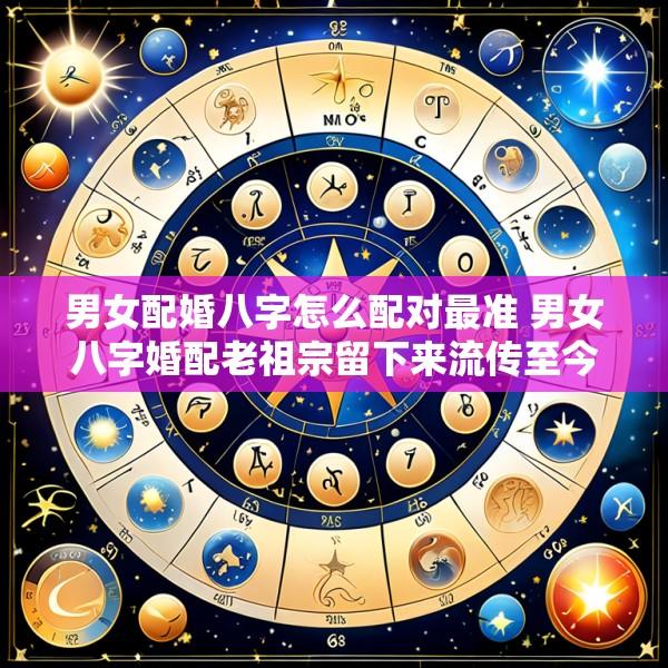 男女配婚八字怎么配对最准 男女八字婚配老祖宗留下来流传至今