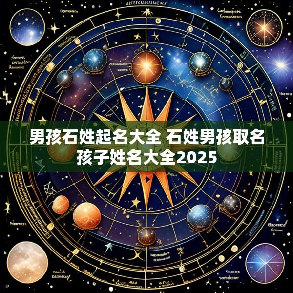 男孩石姓起名大全 石姓男孩取名孩子姓名大全2025