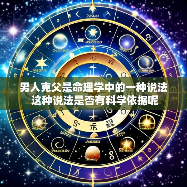 男人克父是命理学中的一种说法 这种说法是否有科学依据呢