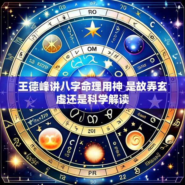 王德峰讲八字命理用神 是故弄玄虚还是科学解读