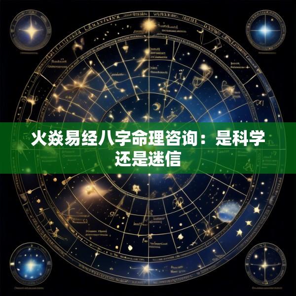 火焱易经八字命理咨询:是科学还是迷信