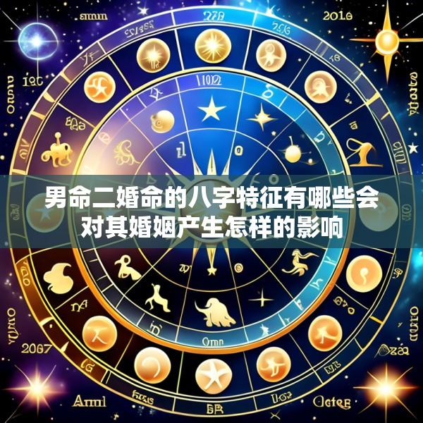 男命二婚命的八字特征有哪些会对其婚姻产生怎样的影响