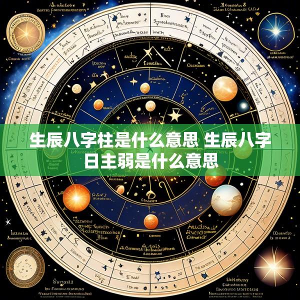 生辰八字柱是什么意思 生辰八字日主弱是什么意思