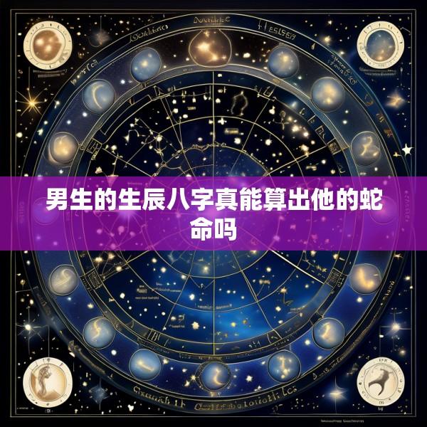 男生的生辰八字真能算出他的蛇命吗