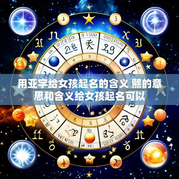用亚字给女孩起名的含义 熙的意思和含义给女孩起名可以