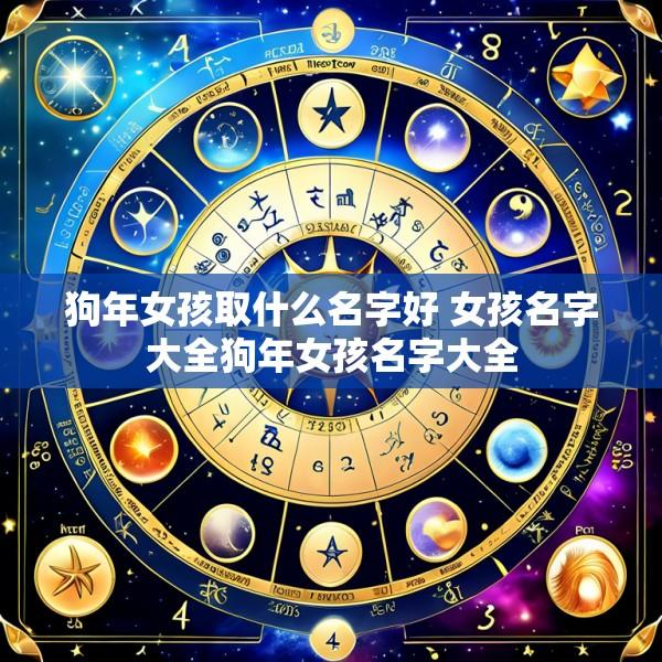 狗年女孩取什么名字好 女孩名字大全狗年女孩名字大全