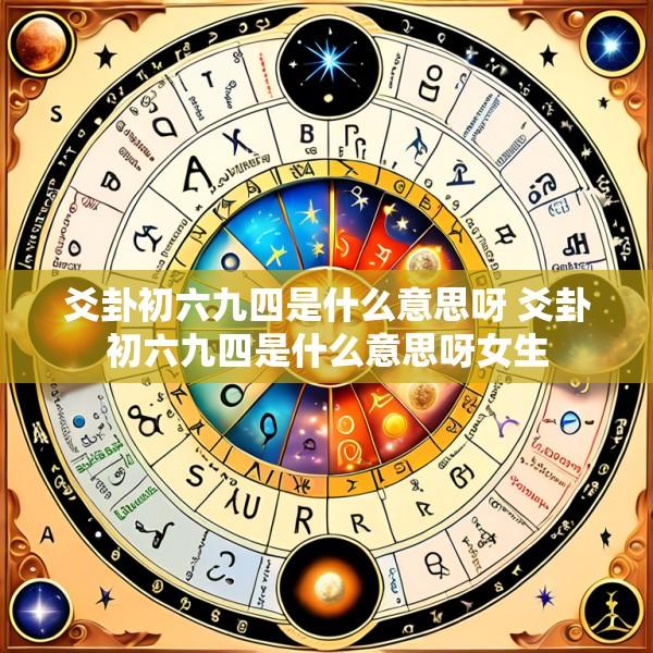 爻卦初六九四是什么意思呀 爻卦初六九四是什么意思呀女生