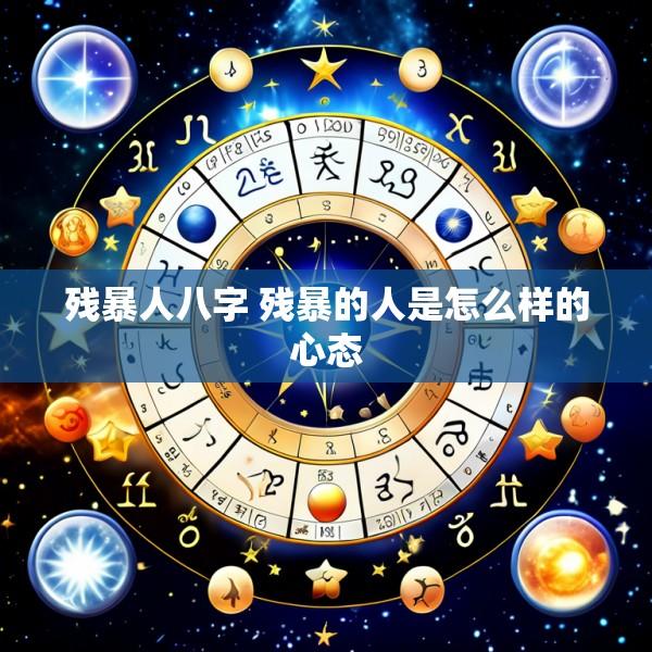 残暴人八字 残暴的人是怎么样的心态