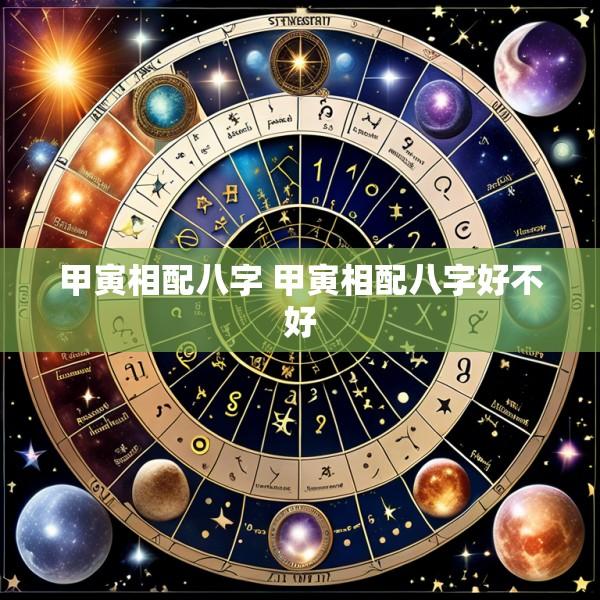 甲寅相配八字 甲寅相配八字好不好