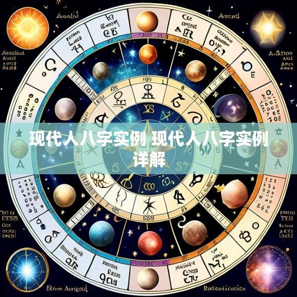 现代人八字实例 现代人八字实例详解