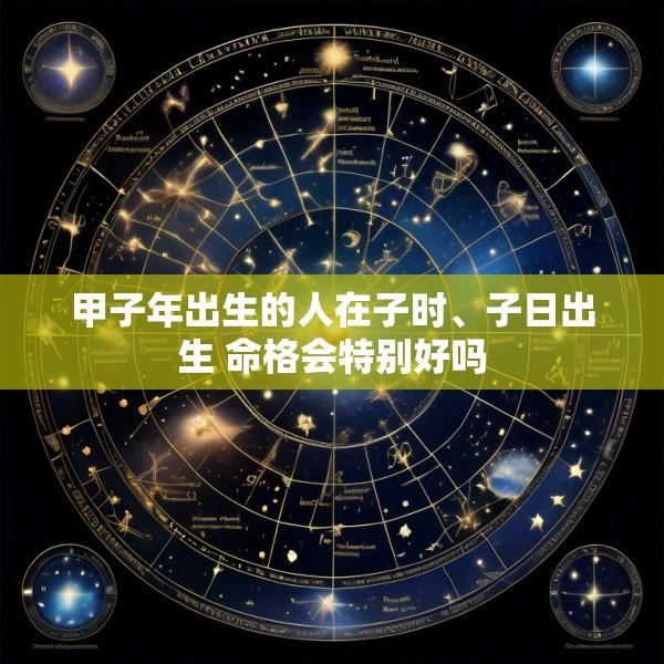 甲子年出生的人在子时、子日出生 命格会特别好吗