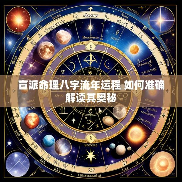 盲派命理八字流年运程 如何准确解读其奥秘
