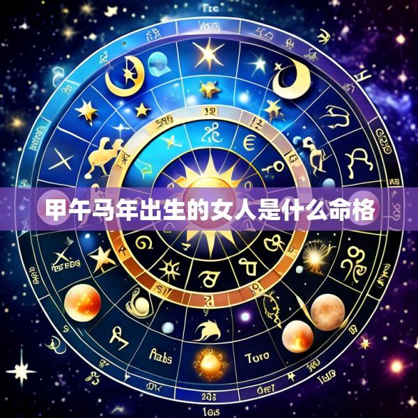 甲午马年出生的女人是什么命格
