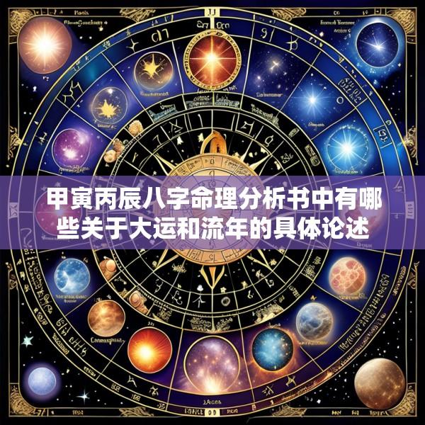 甲寅丙辰八字命理分析书中有哪些关于大运和流年的具体论述