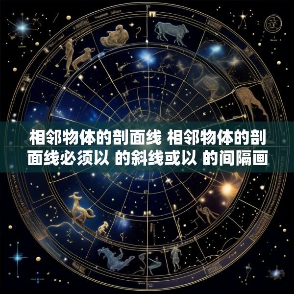 相邻物体的剖面线 相邻物体的剖面线必须以 的斜线或以 的间隔画出