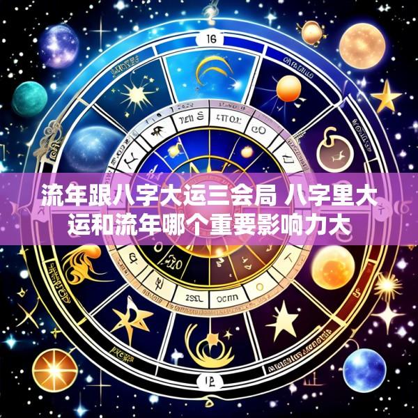 流年跟八字大运三会局 八字里大运和流年哪个重要影响力大