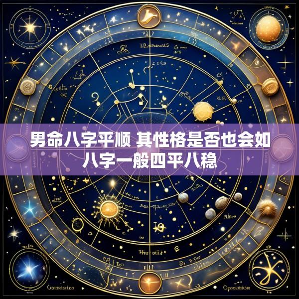 男命八字平顺 其性格是否也会如八字一般四平八稳