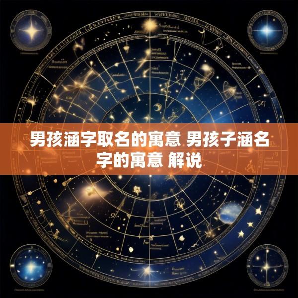 男孩涵字取名的寓意 男孩子涵名字的寓意 解说