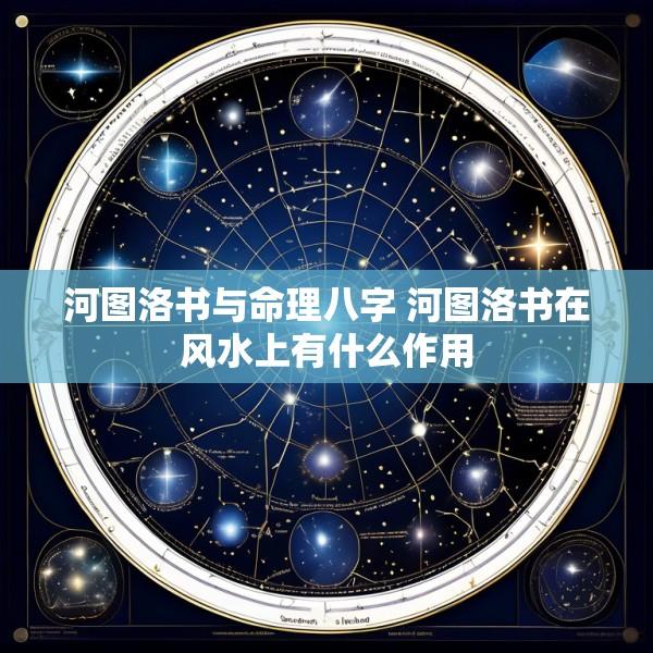 河图洛书与命理八字 河图洛书在风水上有什么作用