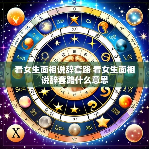 看女生面相说辞套路 看女生面相说辞套路什么意思