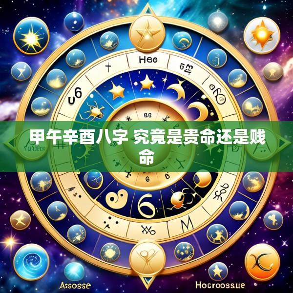 甲午辛酉八字 究竟是贵命还是贱命