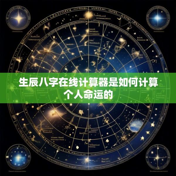 生辰八字在线计算器是如何计算个人命运的