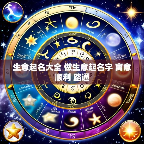 生意起名大全 做生意起名字 寓意顺利 路通