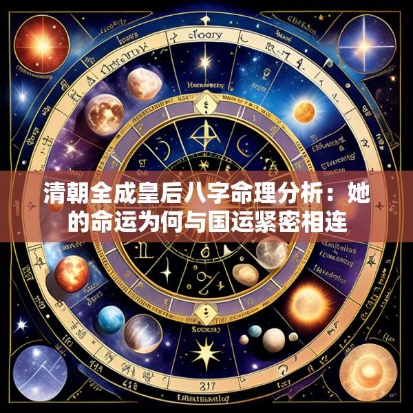 清朝全成皇后八字命理分析：她的命运为何与国运紧密相连